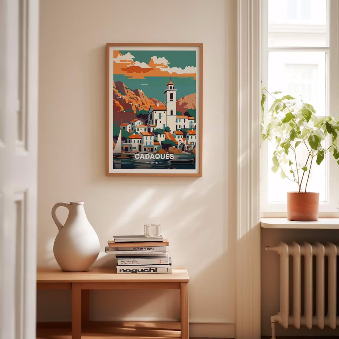 Cadaques Spain Whitewashed Town Church Cliffs Costa Brava Poster - Image 4