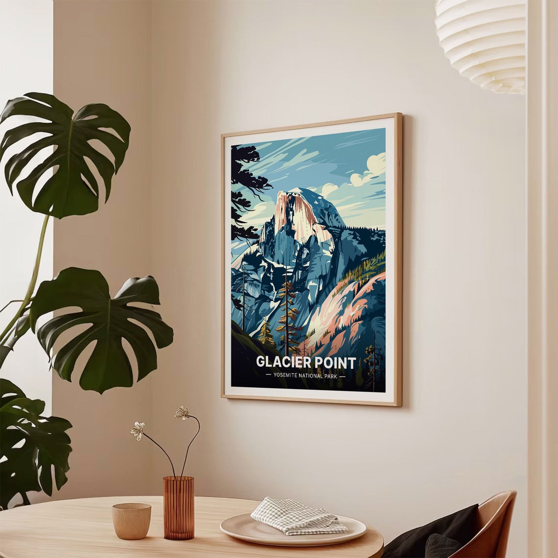 Glacier Point Yosemite Half Dome Mountain View Snow Peak Poster - Image 2