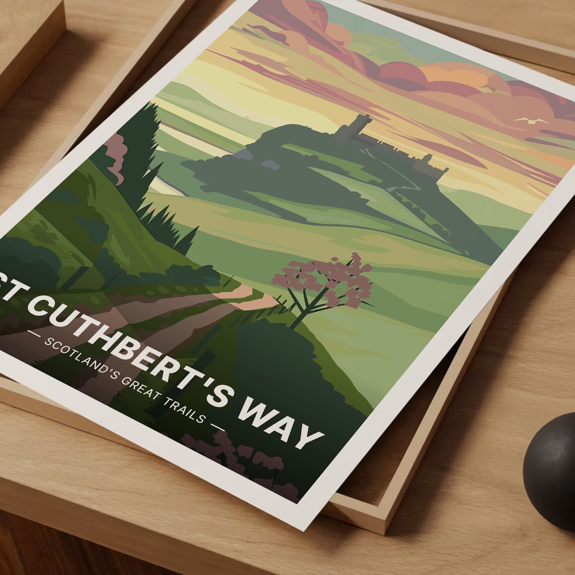 Scotland Travel Poster, St Cuthberts Way Hiking Trail - Image 3