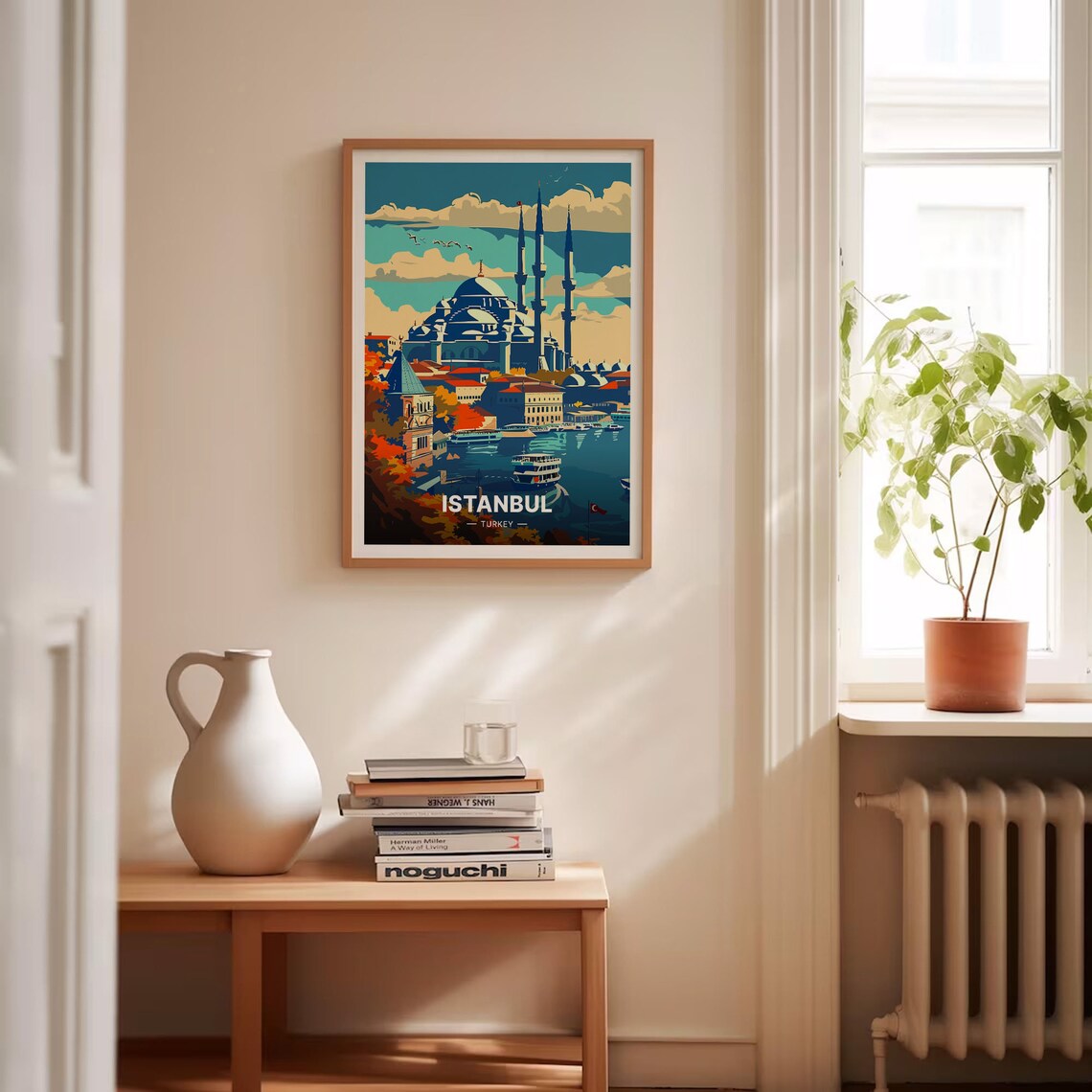 Istanbul Skyline Travel Poster, Cityscape Art Print - Image 4