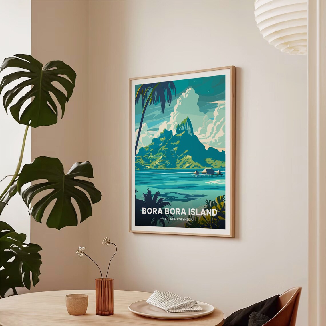 Bora Bora French Polynesia Travel Poster, Tropical Decor - Image 2