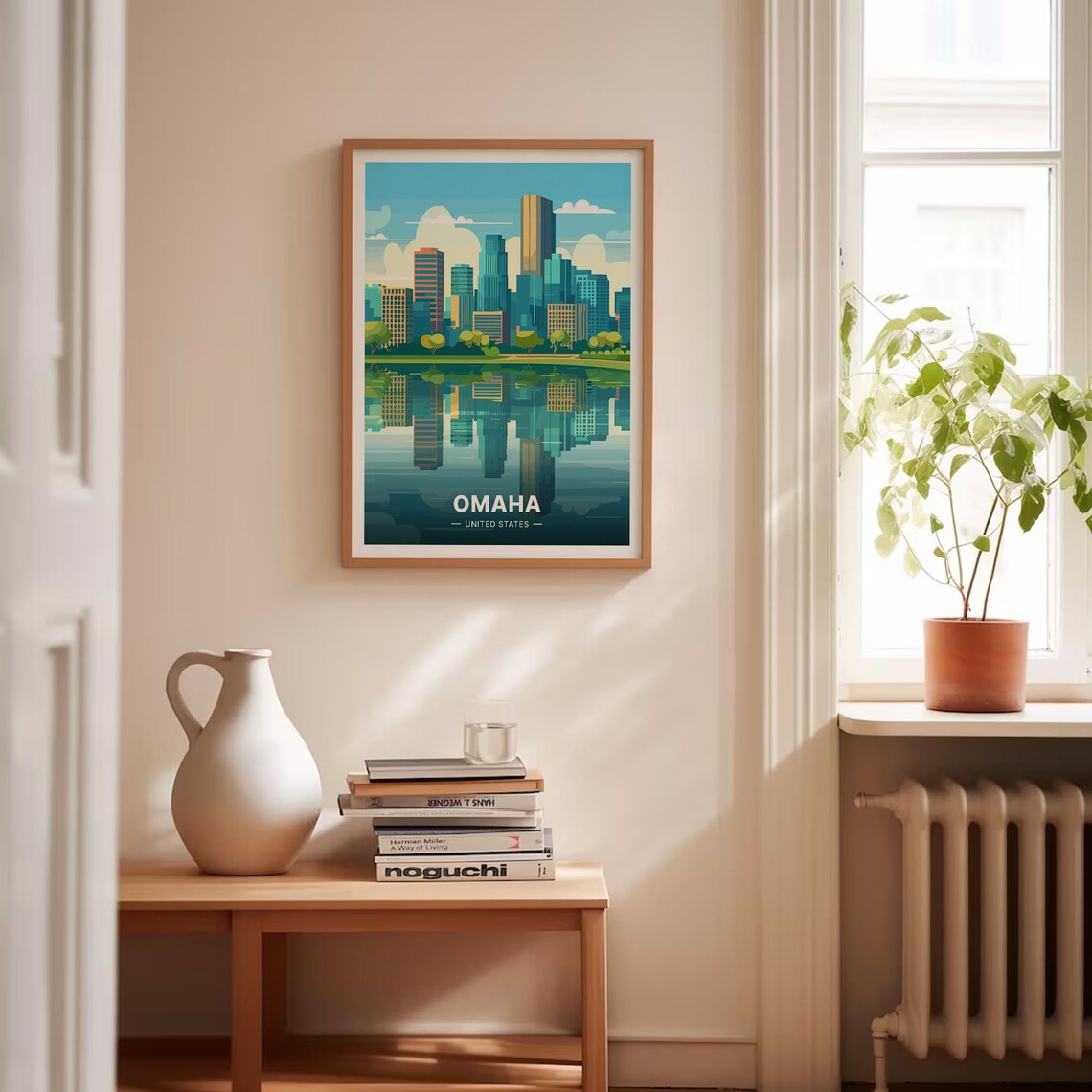 Omaha Skyline Evening View Travel Poster - Image 4