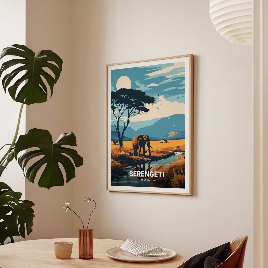 Serengeti Safari Travel Poster, Tanzania Landscape - Image 2