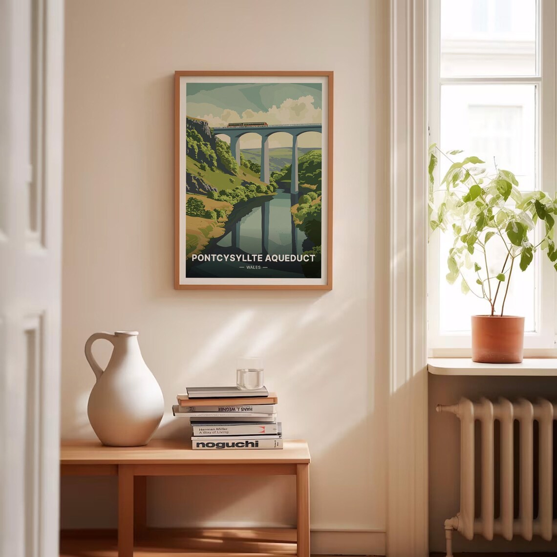 Pontcysyllte Aqueduct Wales Travel Poster, Landscape Print - Image 4