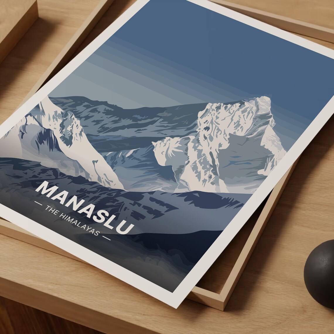 Manaslu Mountain Travel Poster, Himalayan Landscape - Image 3
