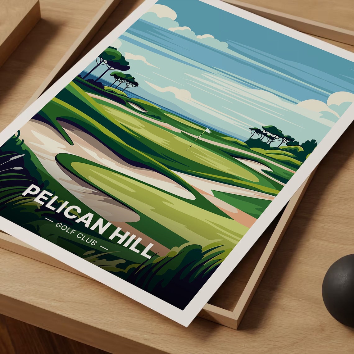 Pelican Hill Golf Club Coastal Ocean View Fairway Travel Poster - Image 3