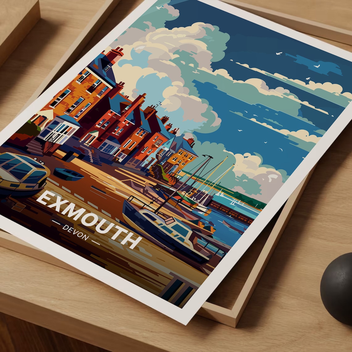 Exmouth Travel Poster, England Scenery Art Print - Image 3