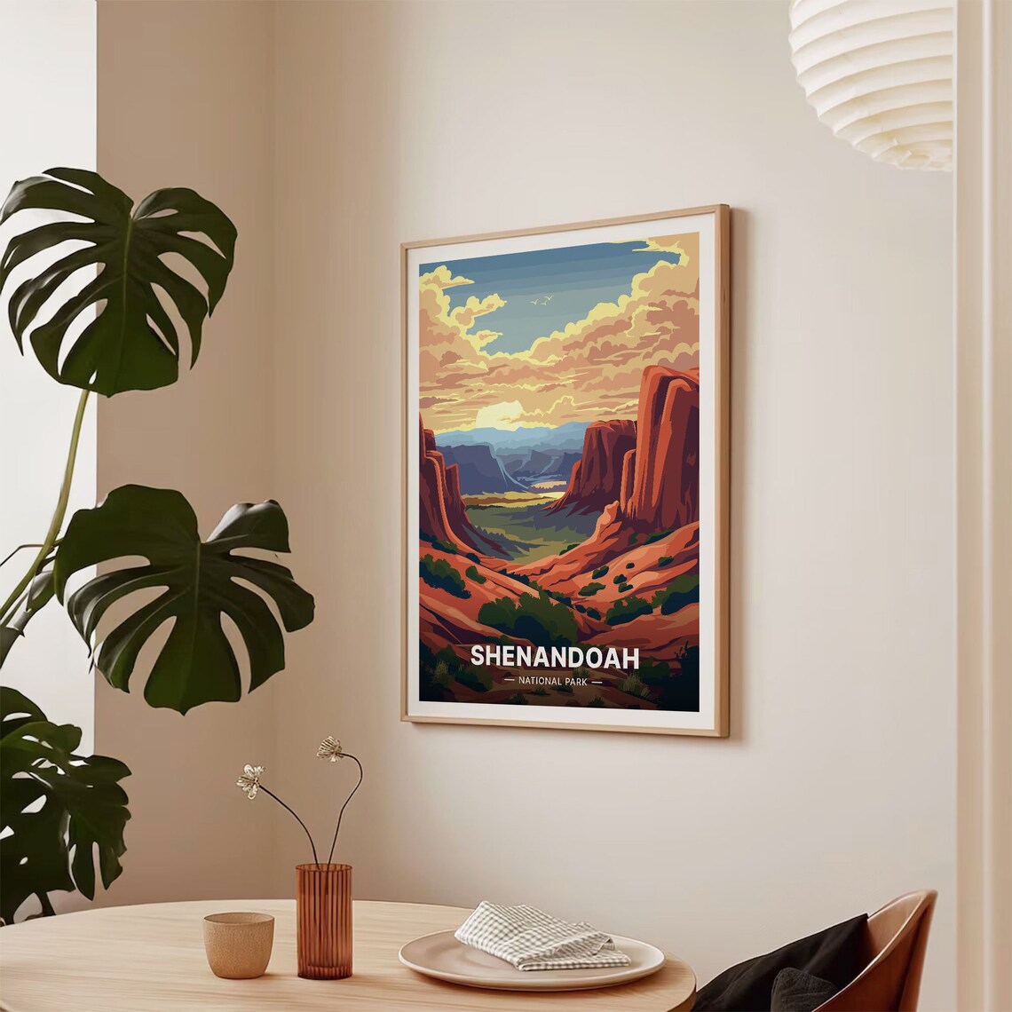 Shenandoah National Park Canyon Sunset Landscape Travel Poster - Image 2