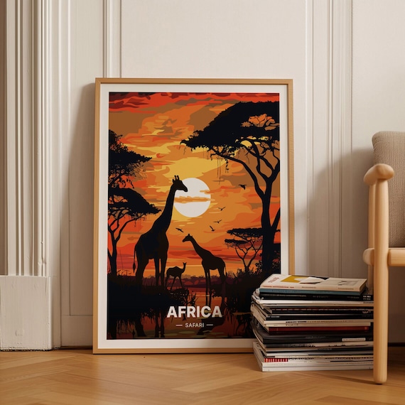 Africa Travel Poster Vibrant Wall Art Home Office Decor Gift For Travelers African Safari Theme C20 1933