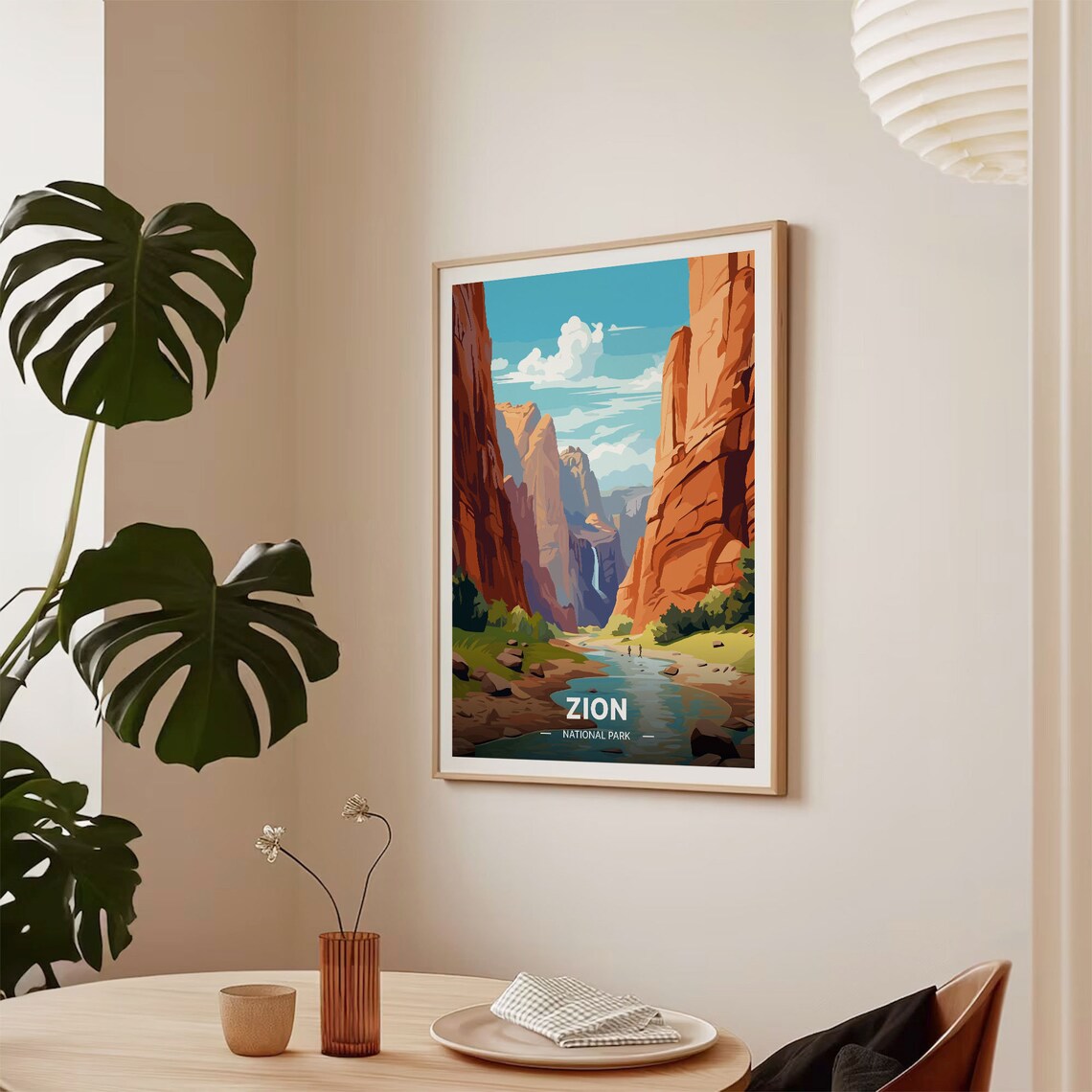 Zion National Park Travel Poster, Utah Scenic Decor - Image 2