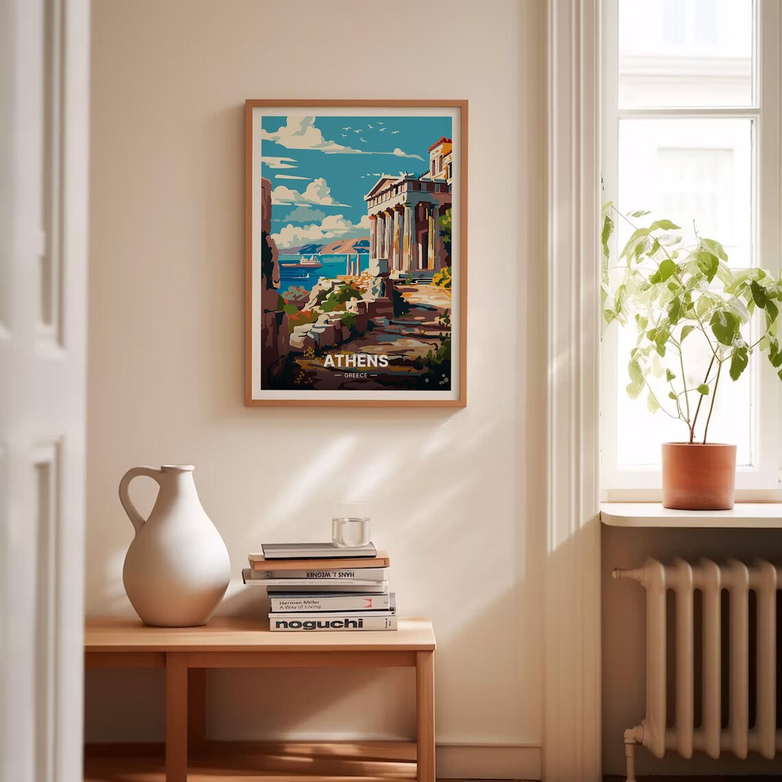 Athens Greece Travel Poster, Cityscape Art Print - Image 4