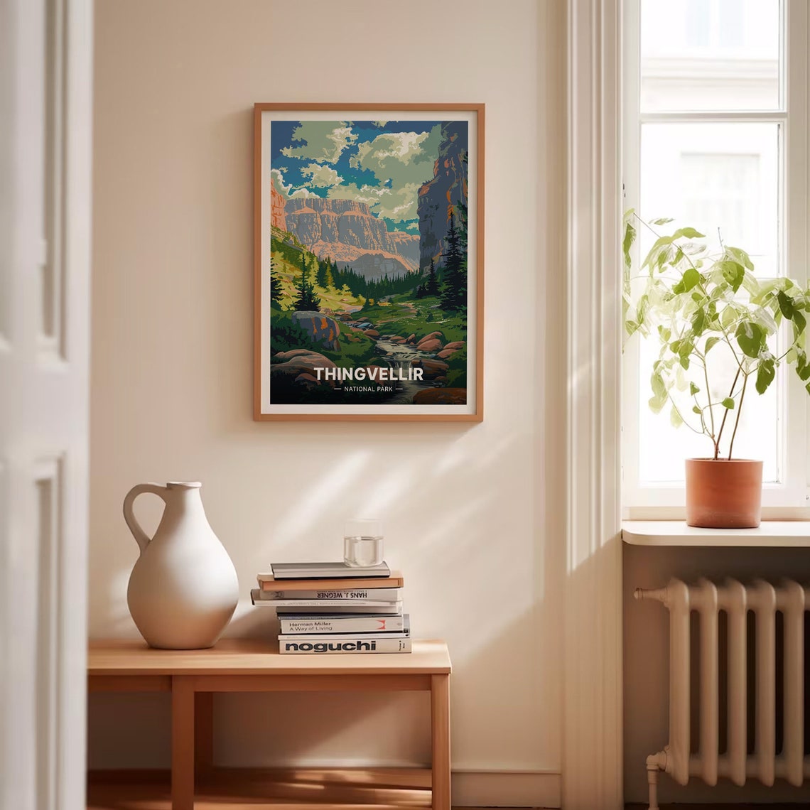 Thingvellir National Park Poster Iceland Rift Valley Waterfall Art - Image 4