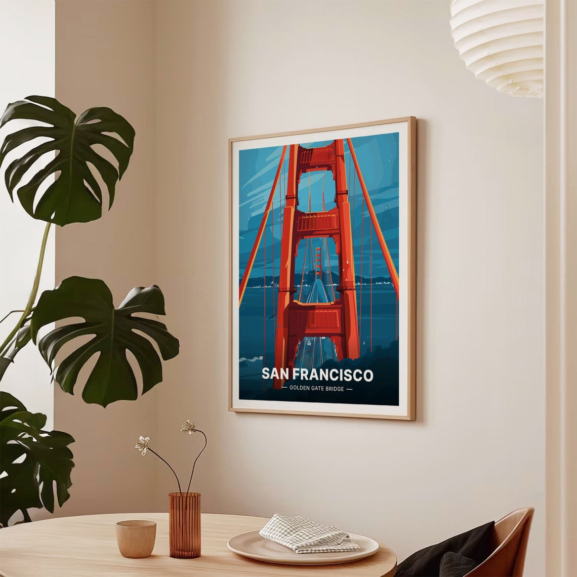 San Francisco Golden Gate Bridge Poster California Iconic View Art - Image 2