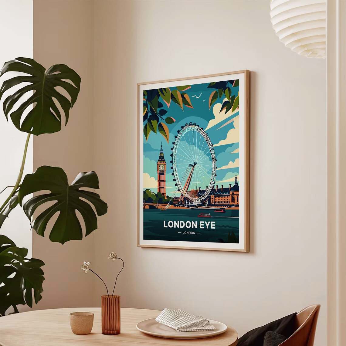 London Eye Vintage Travel Poster, British Landmark - Image 2