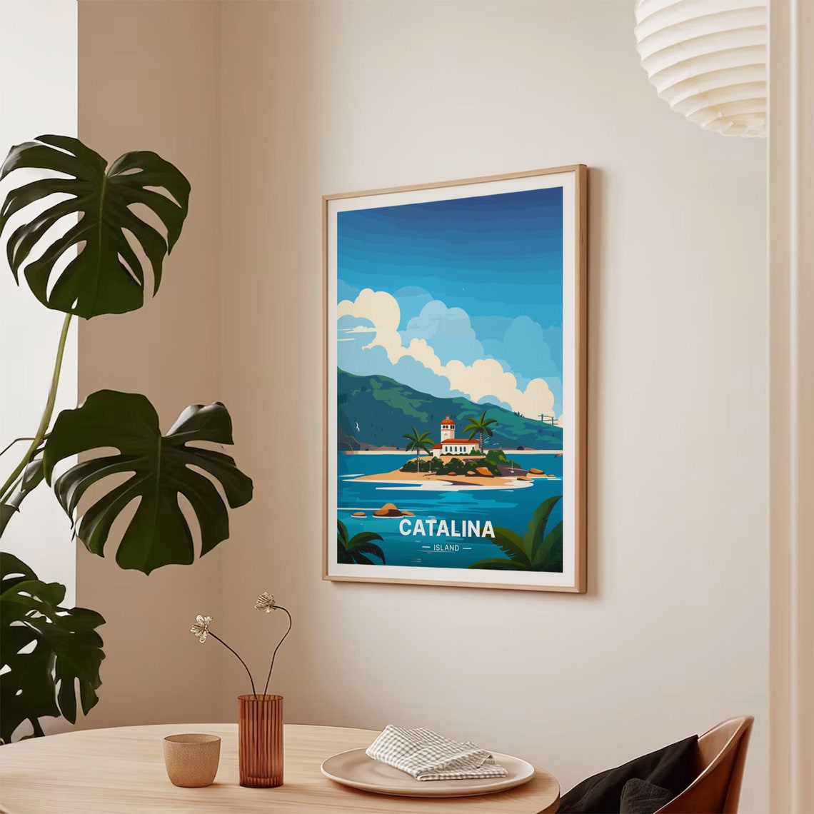 Catalina Island California Lighthouse Beach Vintage Travel Poster - Image 2