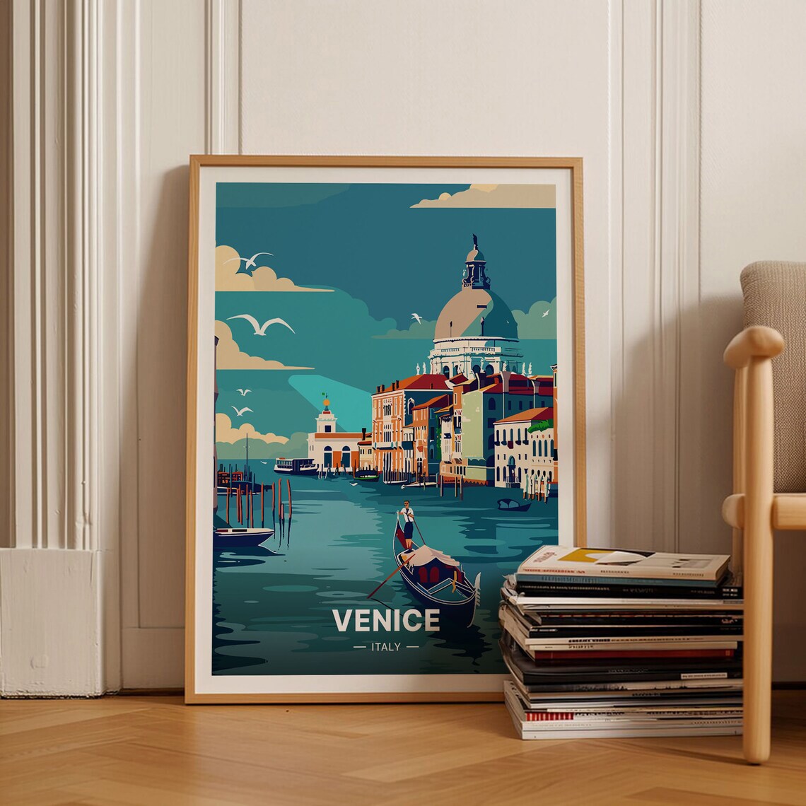 Venice Travel Poster, Italy Home and Office Artwork