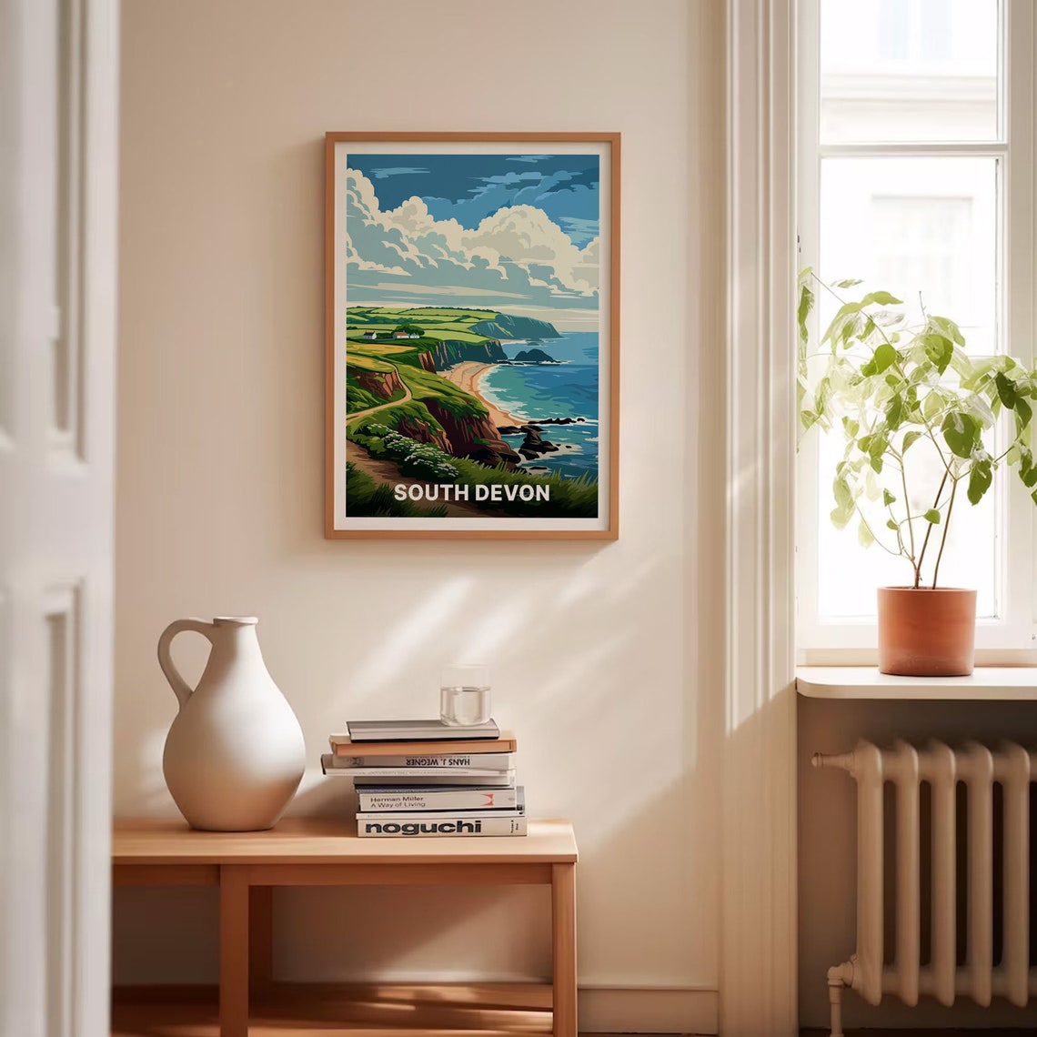 South Devon England Green Cliffs Beach Cove Coastal Travel Poster - Image 4