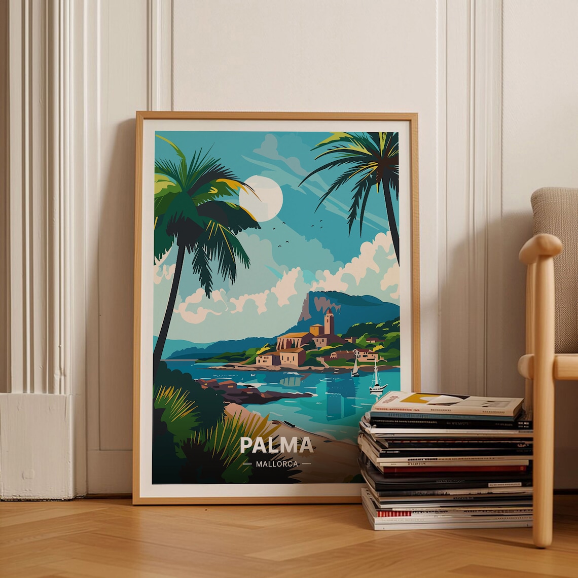 Mallorca Spain Travel Poster, Palma De Mallorca Art Print