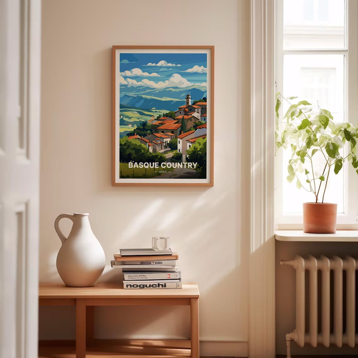 Basque Country Vintage Travel Poster, Spain Landscape - Image 4