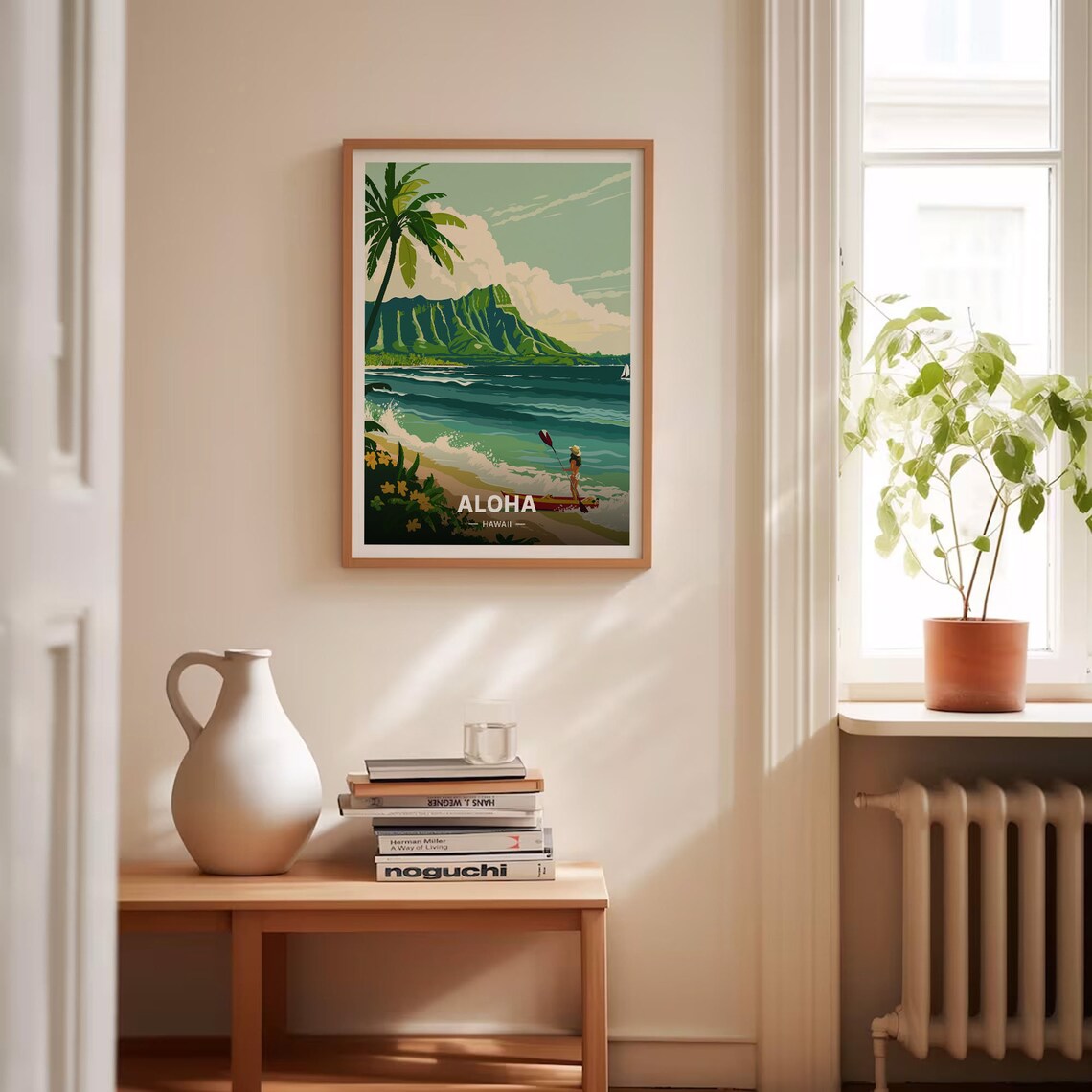 Honolulu Waikiki Surf Art, Hawaii Travel Poster - Image 4