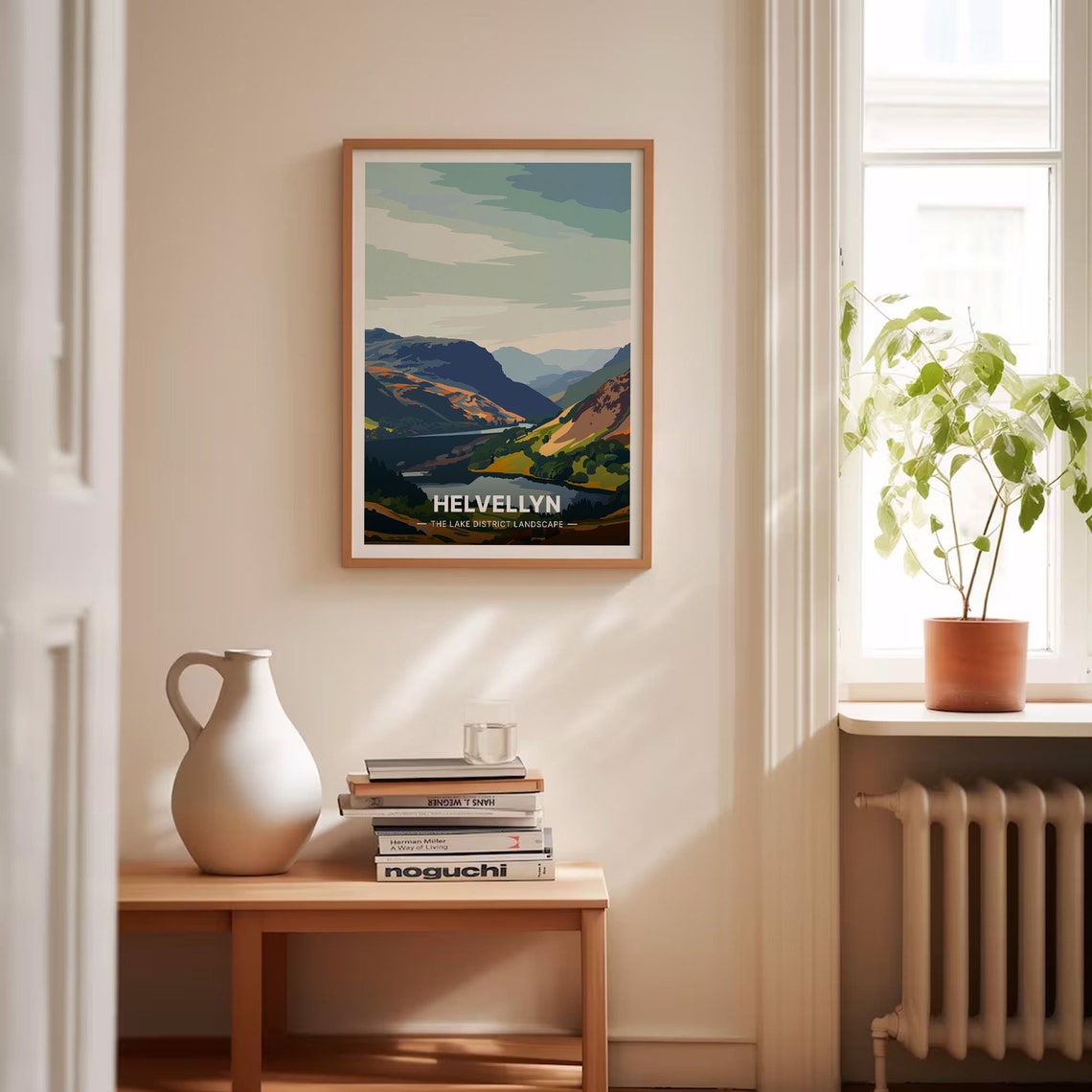 Helvellyn Lake District Fell Landscape Vintage Style Travel Poster - Image 4