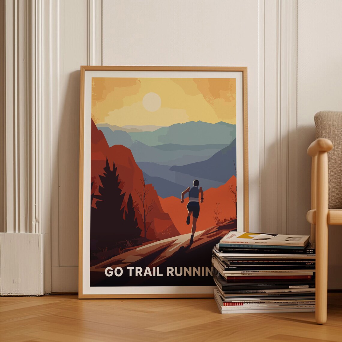 Trail Running Outdoor Adventure Poster, Wild Swimming
