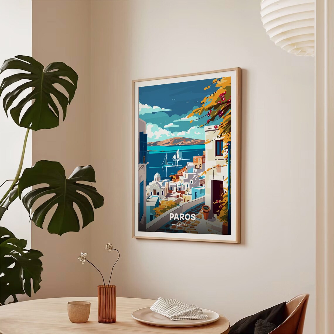 Paros Greece Travel Poster, Greek Island Scenery - Image 2