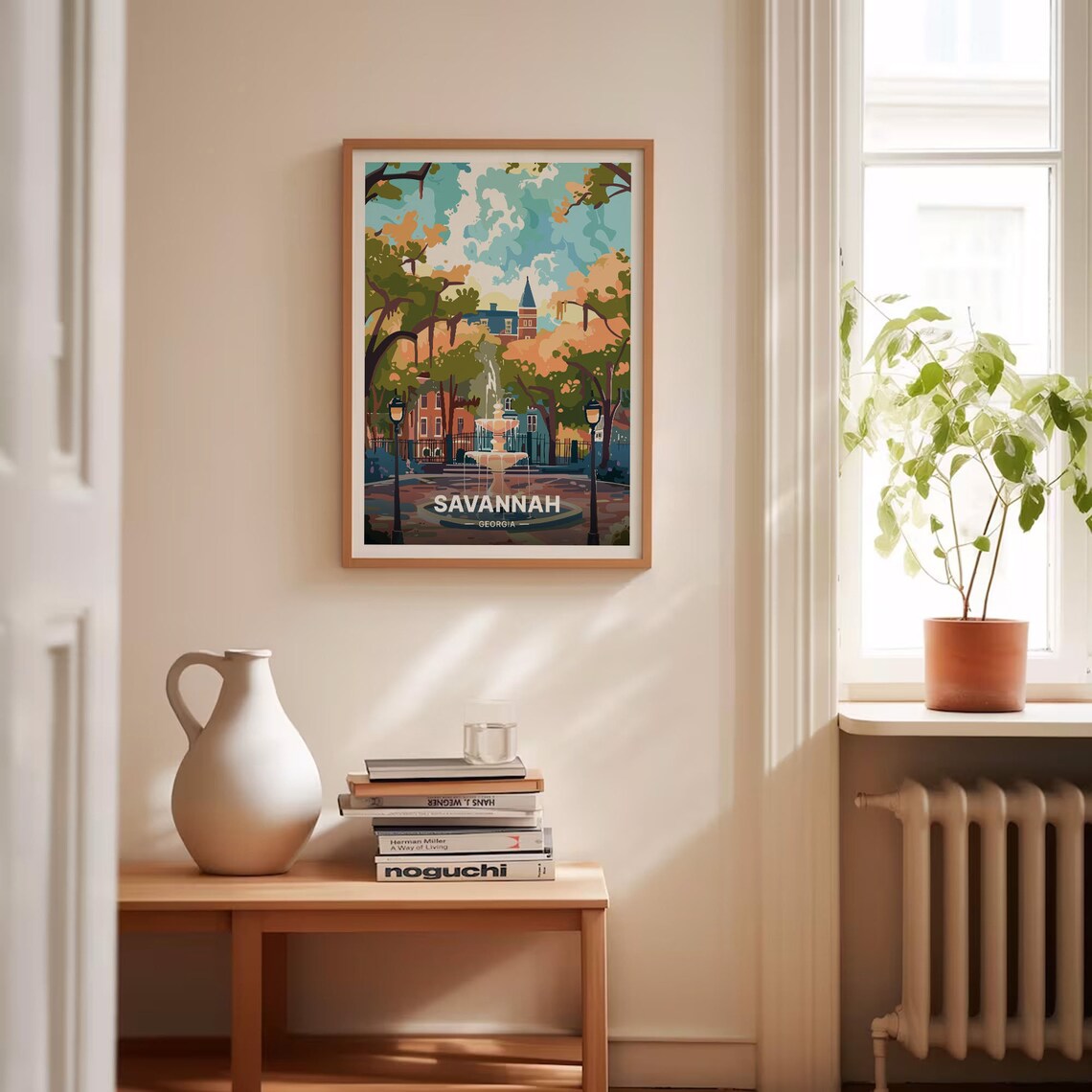 Savannah Forsyth Park Mid-Century Travel Poster - Image 4