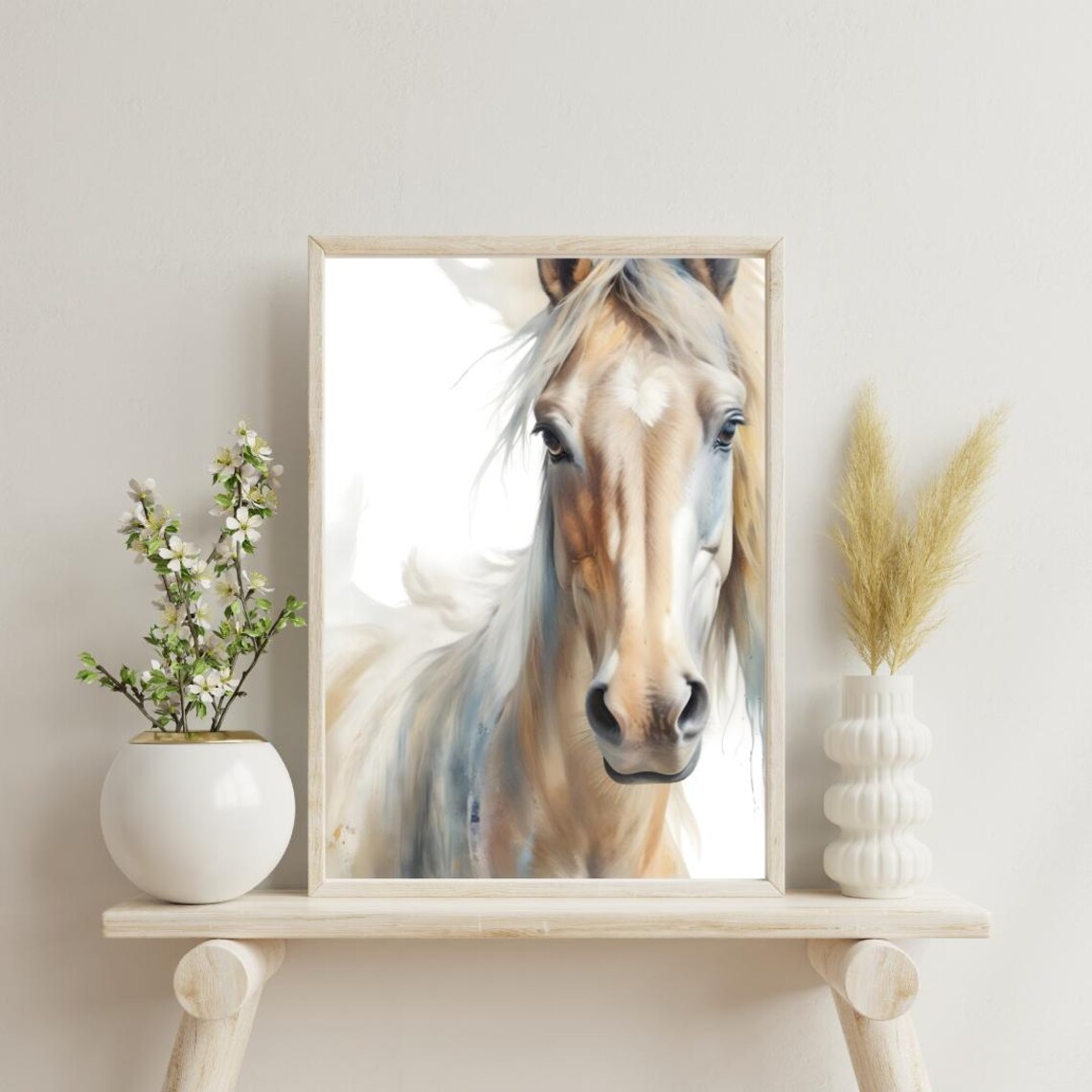 Farmhouse Horse Photography Wall Art Print, Modern Decor