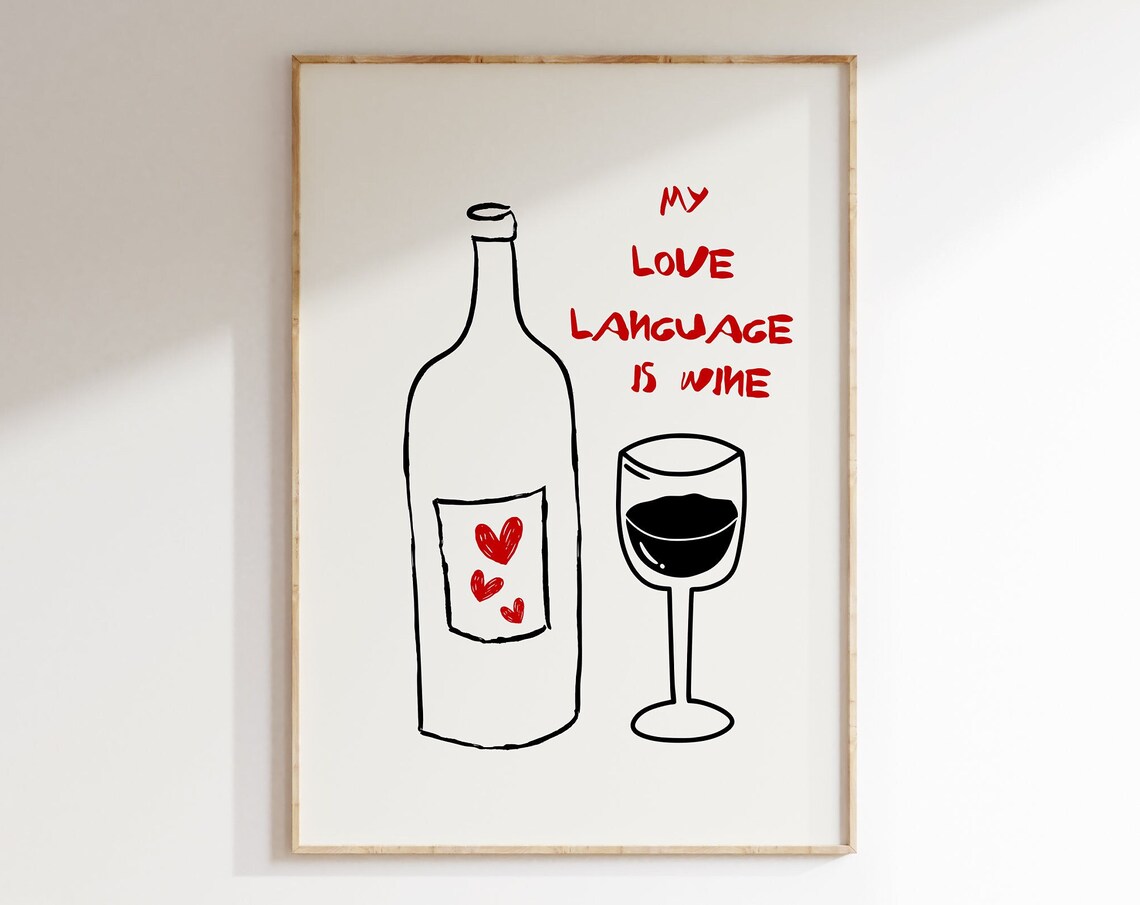 Cin Cin Wine Club Poster, Modern Bar Cart Art