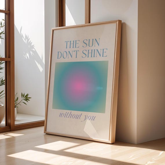 The Sun Dont Shine Without You I Sonnetanz Music Poster Wall Art House Bold Dj Trance Techno Electronic