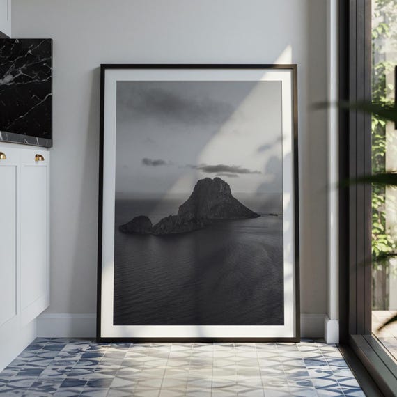 Es Vidra Ibiza Monochrome Photo Wall Print Man Cave Poster A1 A2 A3 Physical Rave Decor Music Art
