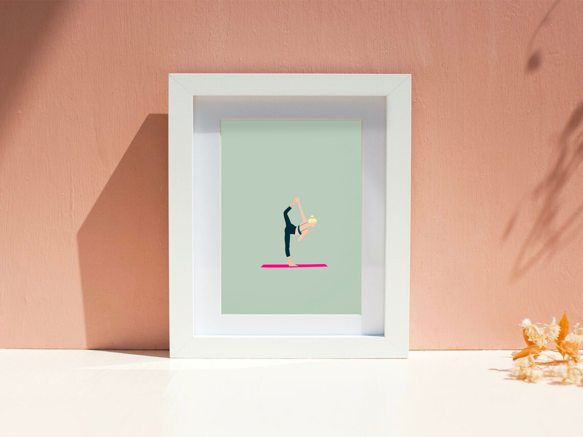 Yoga Lady 3 Minimal Modern Sports Poster Print - Image 2
