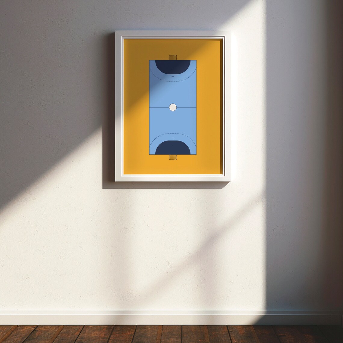 Handball Field Minimal Modern Sports Art Print - Image 3