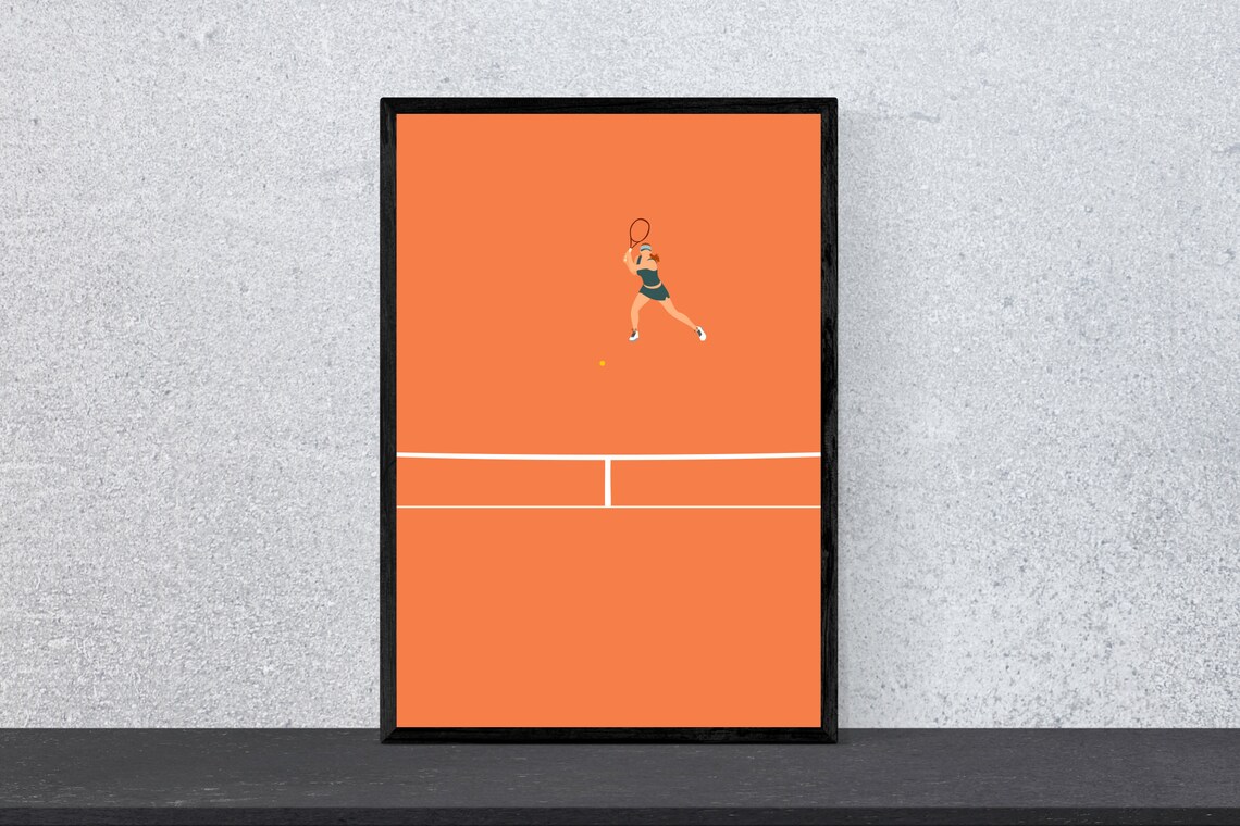Tennis Player Poster, Minimal Modern Sports Art Print - Image 2