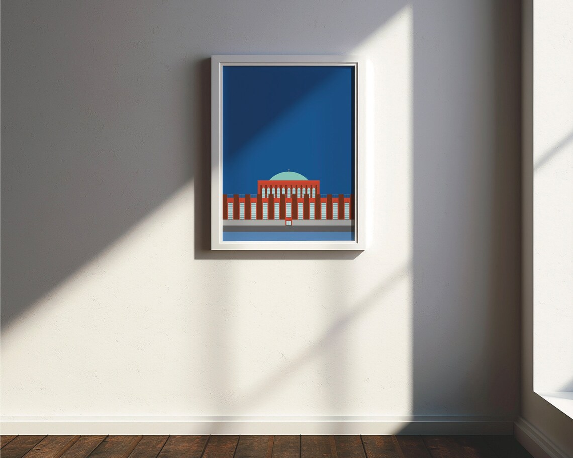 Düsseldorf Tonhalle Minimal Modern Travel Poster - Image 3