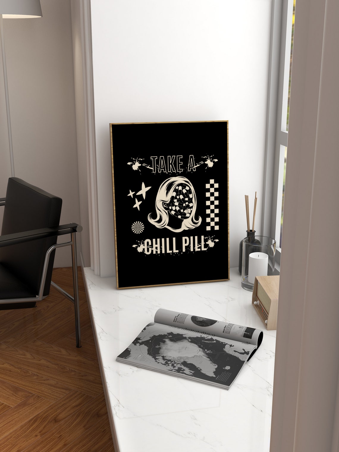 Chill Pill Poster, Preppy Dorm Room Decor - Image 5