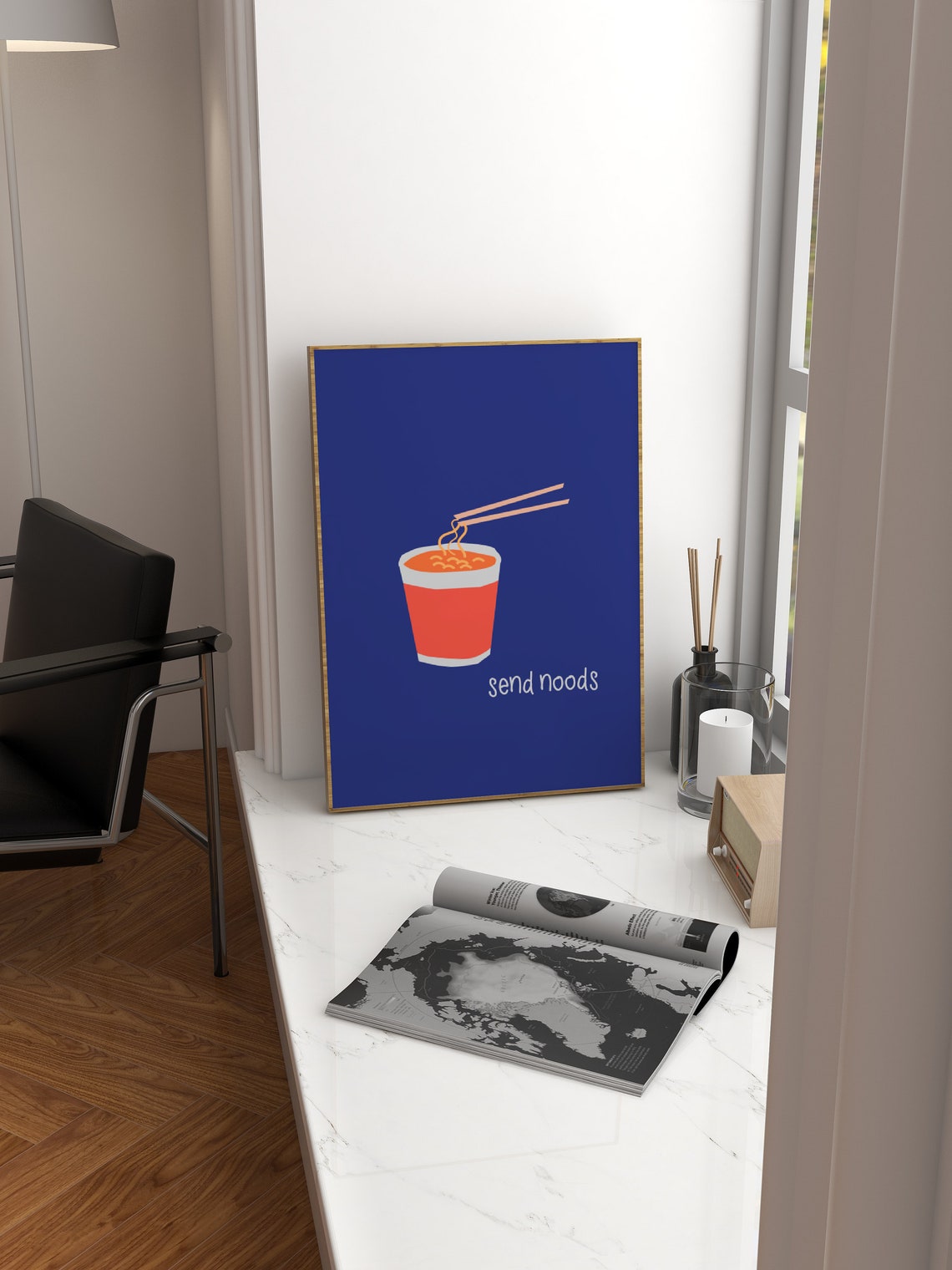 Send Noods Ramen Poster, Funny Kitchen Decor - Image 3