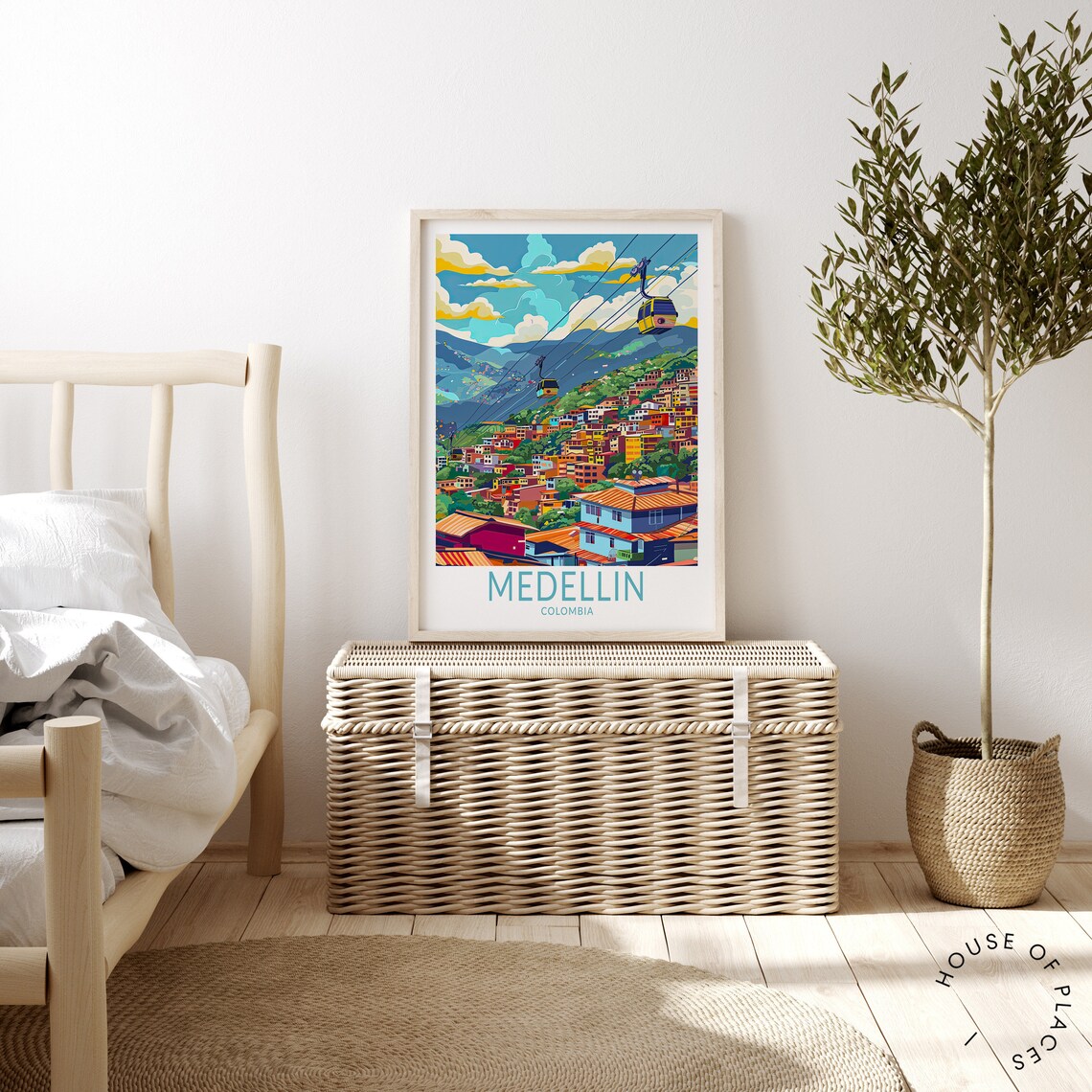 Medellin Colombia Vintage Travel Poster, City Print - Image 4
