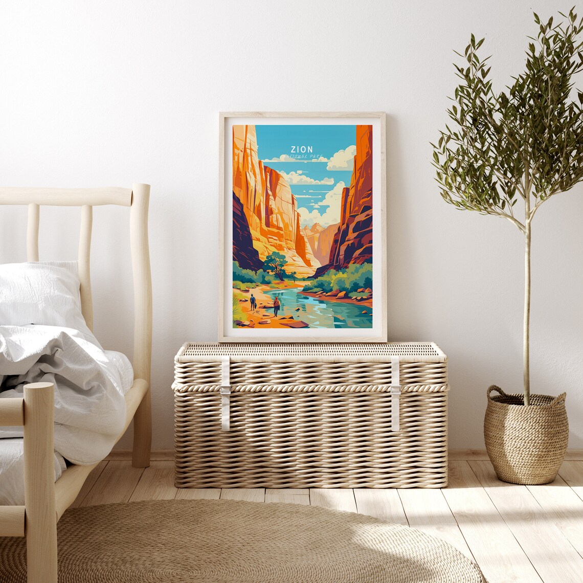 Zion Utah Travel Poster, Zion National Park Art Print - Image 3