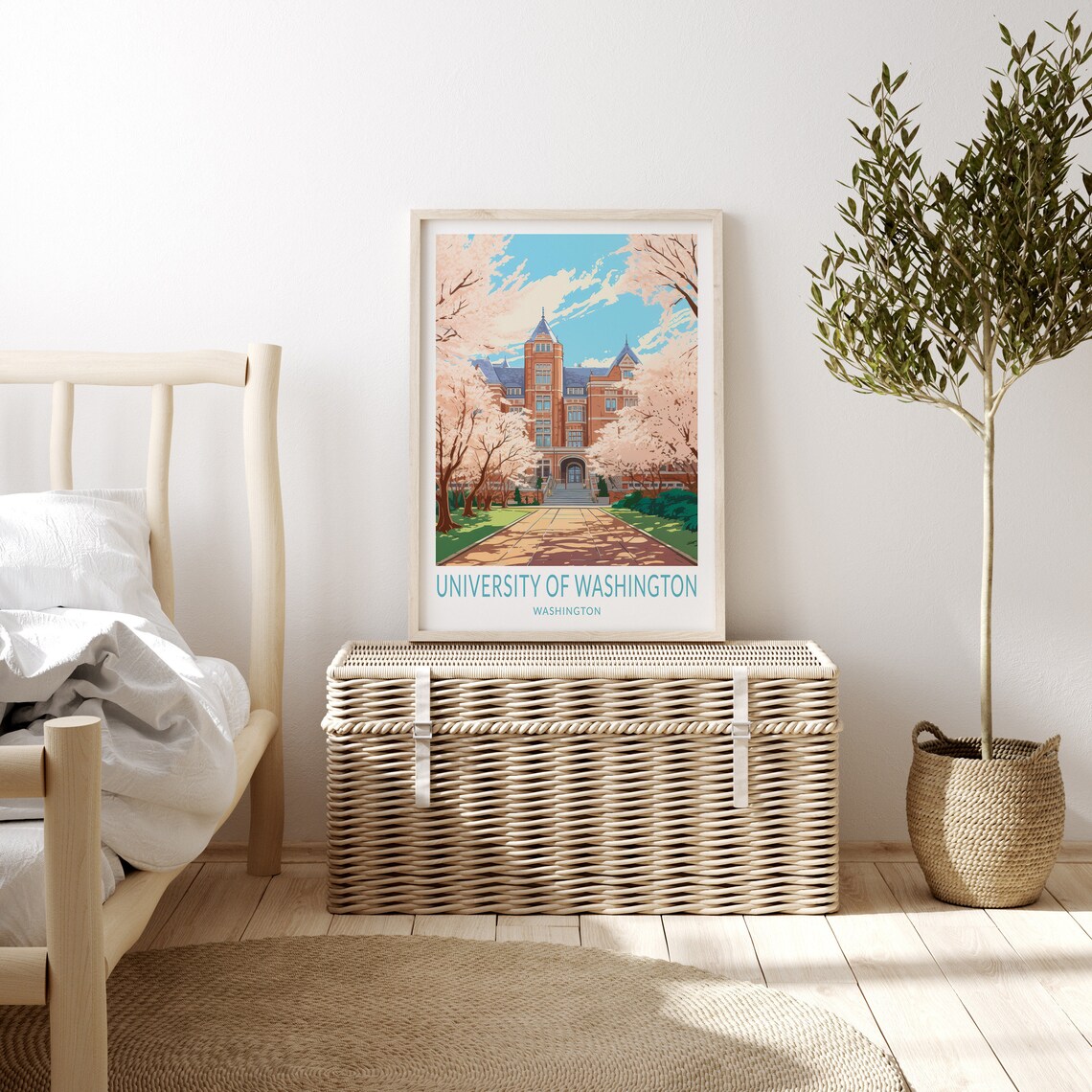 University of Washington Campus Seattle Travel Poster - Image 3