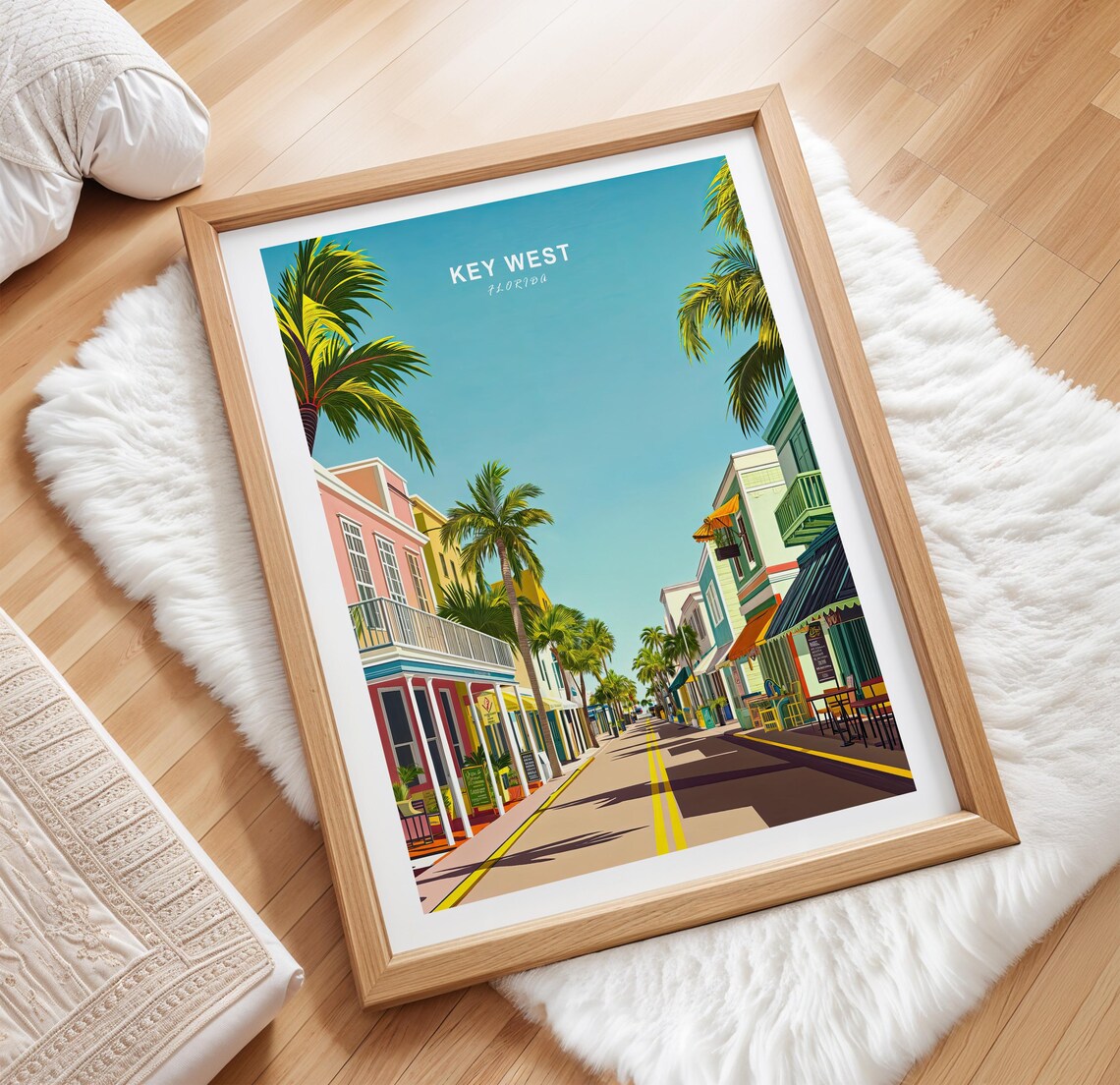 Key West Minimalist Travel Poster, Florida Cityscape - Image 3