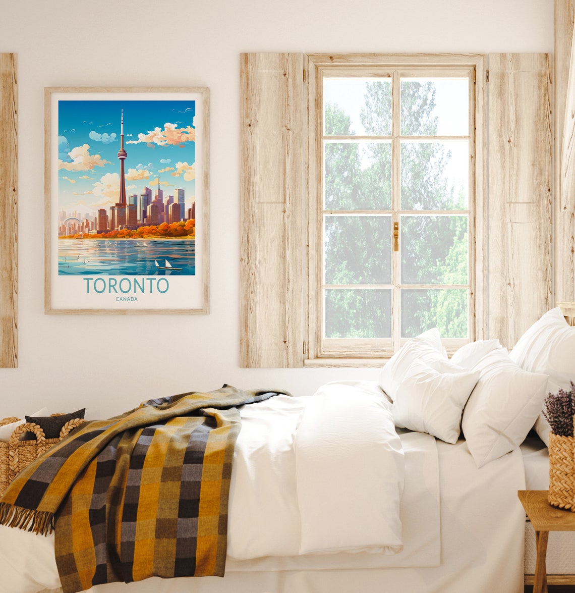 Toronto Canada CN Tower Skyline Lake Ontario Harbor Travel Poster - Image 2