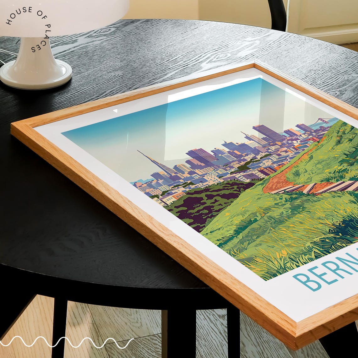 Bernal Heights San Francisco Skyline Hill Trail Sunset View Poster - Image 3