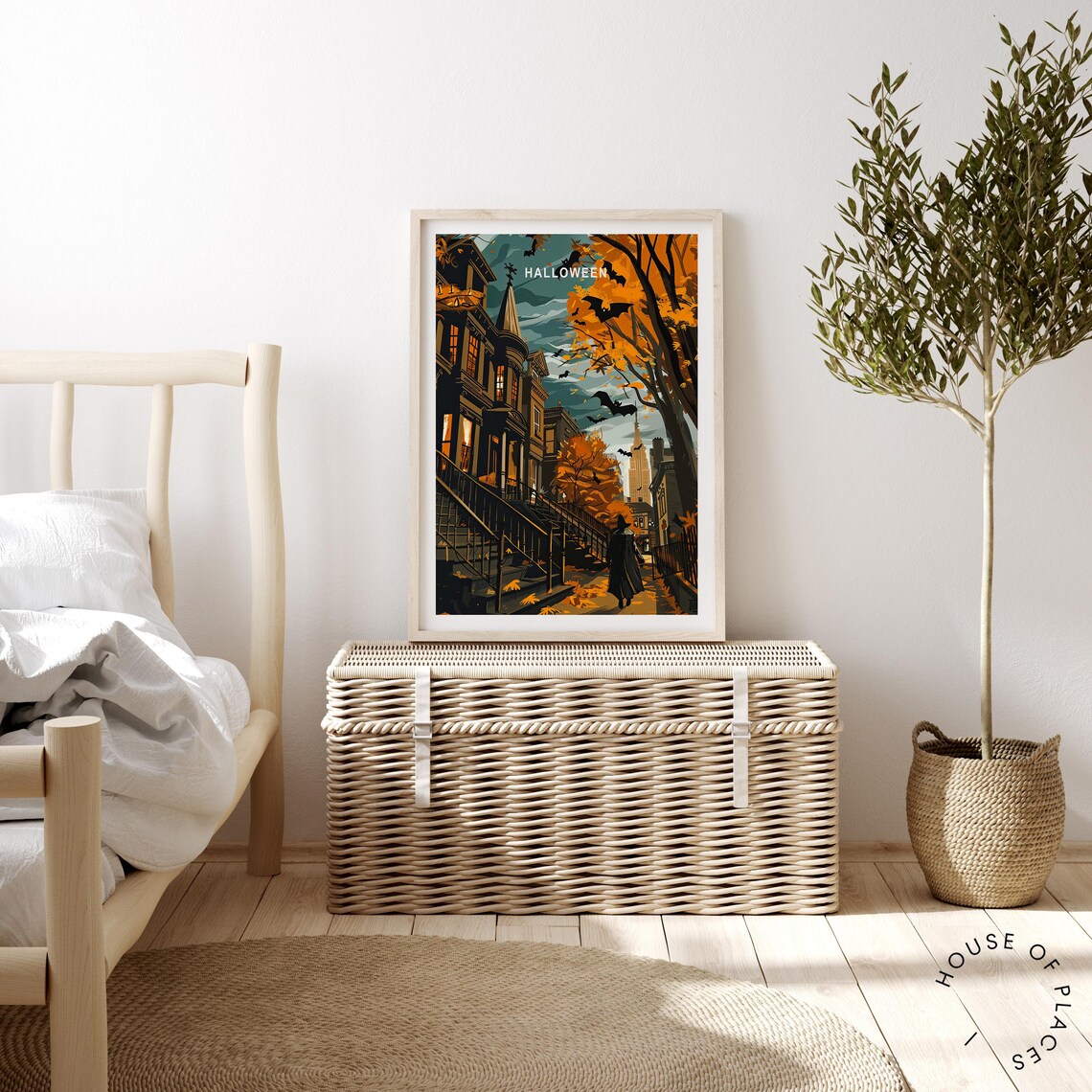 Halloween Vintage Art Print, Personalised Decor - Image 4