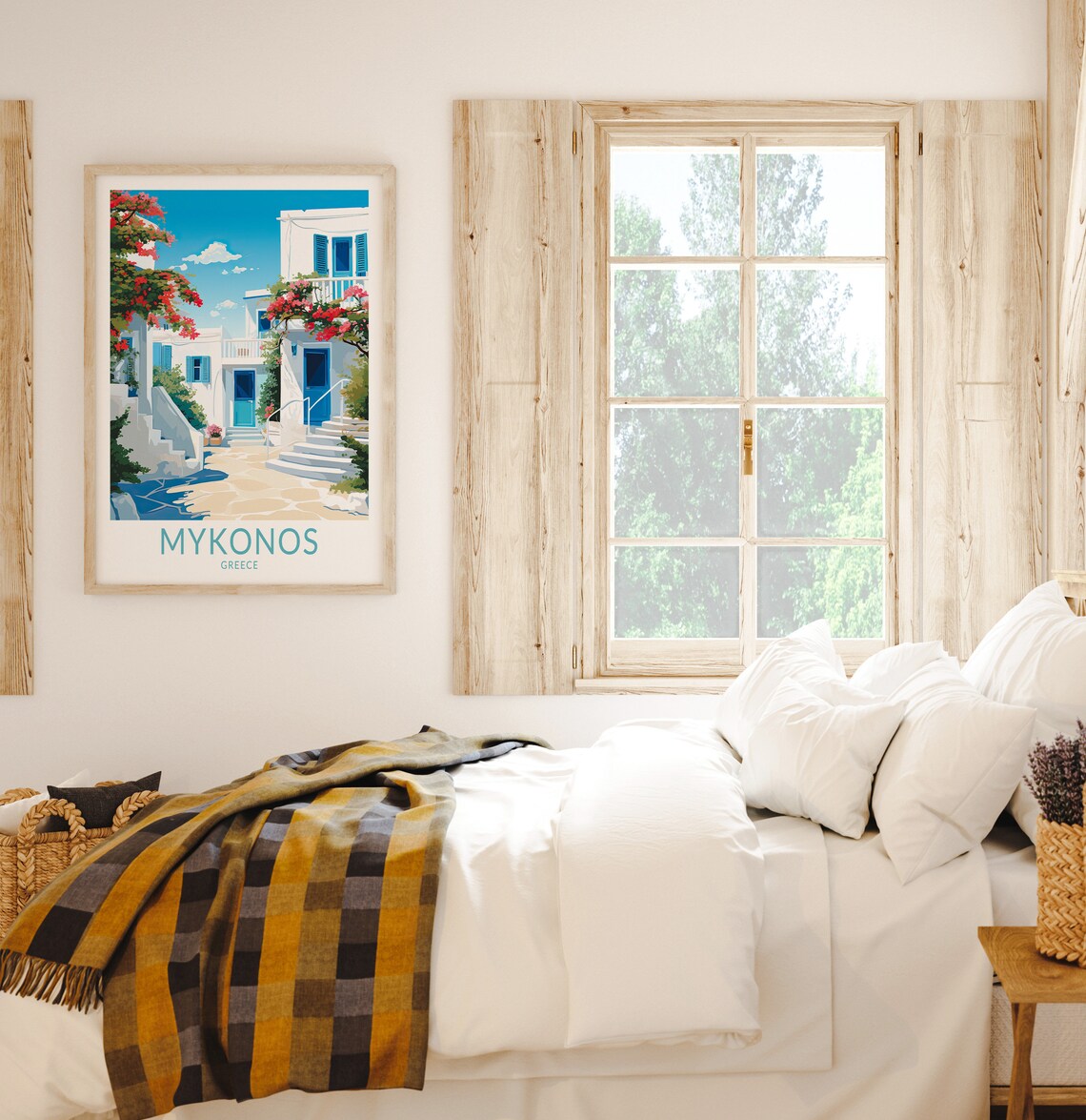 Mykonos Greece Travel Poster, City Wall Decor - Image 2