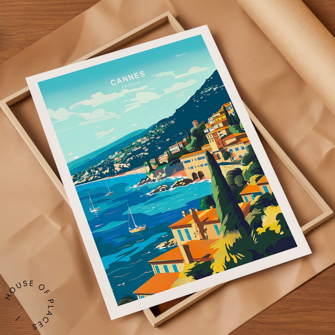 Cannes France Travel Print France Travel Wall Art France City Print Cannes Travel Wall Decor Home Decor Birthday Gifts - Image 2