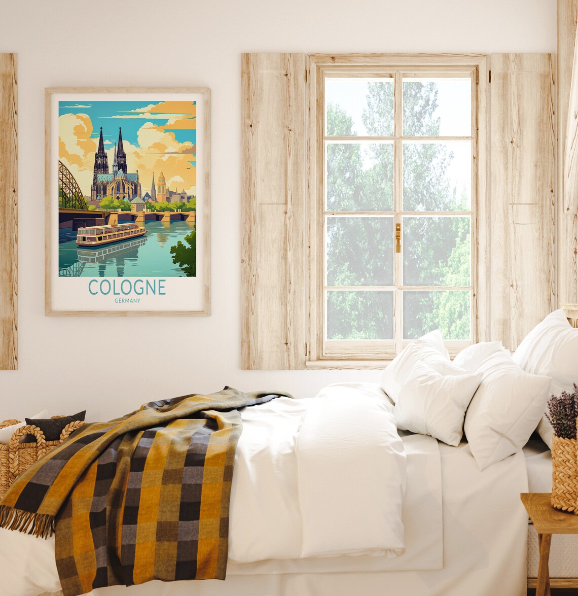Cologne Germany Travel Poster, Personalized Travel Art - Image 2