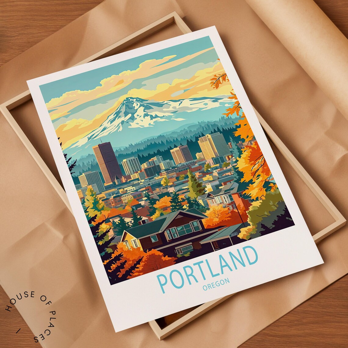 Portland Oregon Travel Poster, Travel Poster - Image 2