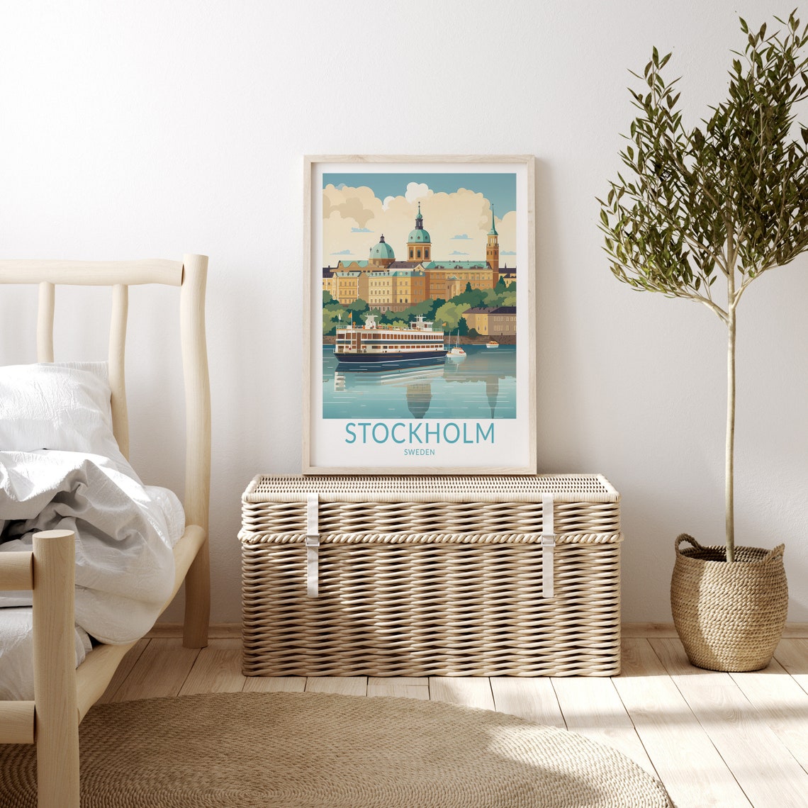 Stockholm Sweden Travel Poster Stockholm City Poster Print Sweden Wall Art Sweden Stockholm Trendy Travel Wall Decor Stockholm Sweden - Image 3